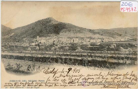 Postcards: (PS-9572)POSTAL DE PONS(LLEIDA)-RIBERAS DEL SEGRE