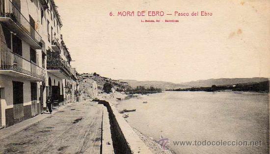 Postales: POSTAL MORA DE EBRO - PASEO DEL EBRO - Foto 1
