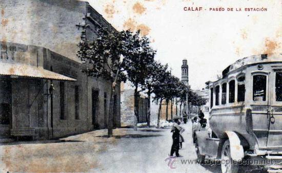 Postales: POSTAL CALAF PASEO DE LA ESTACION - Foto 1