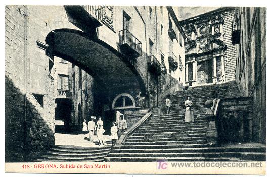 Postales: GERONA, SUBIDA DE SAN MARTIN,        P25129 - Foto 1