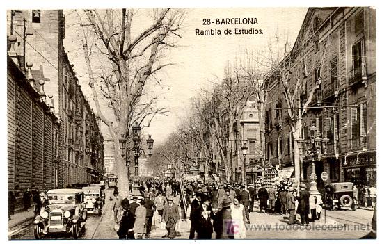 Postales: BARCELONA, RAMBLA DE ESTUDIOS,     P25216 - Foto 1