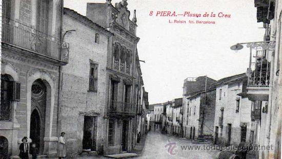 Postales: POSTAL  PIERA - PLASSA DE LA CREU - Foto 1