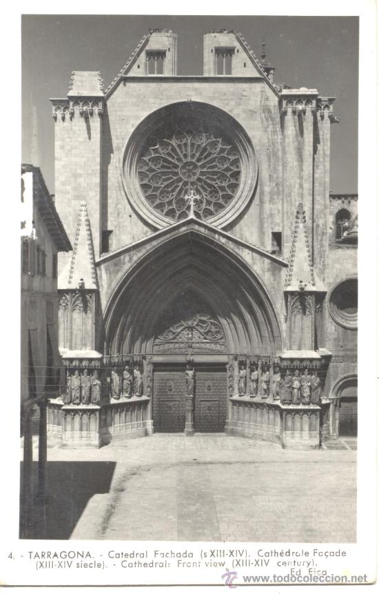 Postales: TARRAGONA CATEDRAL FACHADA - Foto 1