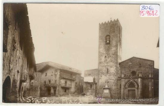Postkarten: (PS-9682)POSTAL FOTOGRAFICA DE SANTA PAU(GIRONA)-PLAZA