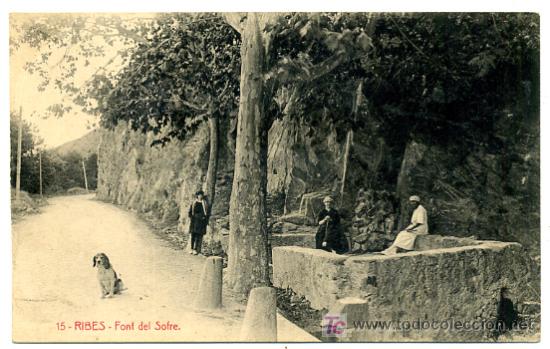 Postales: RIBAS, GERONA, FONT DEL SOFRE,     P25620 - Foto 1