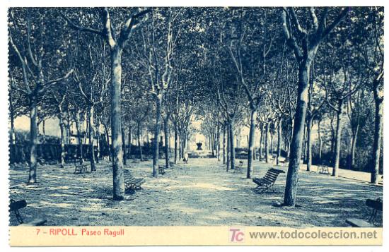 Postales: RIPOLL, GERONA, PASEO RAGULL,   P25716 - Foto 1