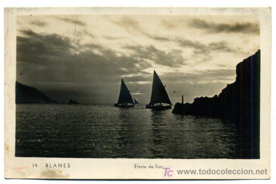 Postales: BLANES, GERONA, COSTA BRAVA, EFECTE DE LLUM,    P25788 - Foto 1