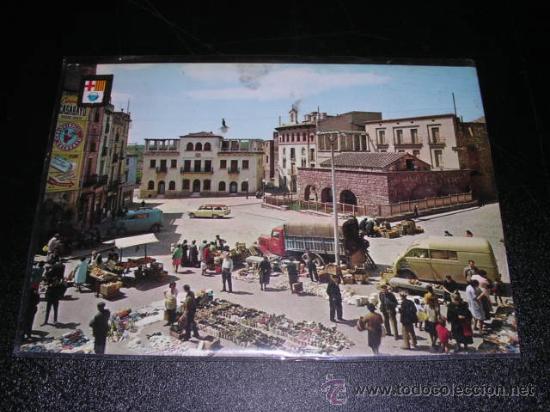 Postales: N.1510 CALDAS DE MONTBUY , MERCADO EN LA PL. DE ESPA&Ntilde;A Y TERMAS ROMANAS