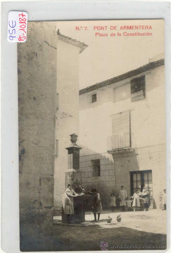Postkarten: (PS-10187)POSTAL FOTOGRAFICA DE PONT DE ARMENTERA(TARRAGONA)-PLAZA DE LA CONSTITUCION