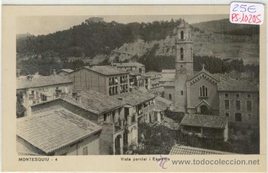 Postkarten: (PS-10205)POSTAL FOTOGRAFICA DE MONTESQUIU-VISTA PARCIAL I ESGLESIA