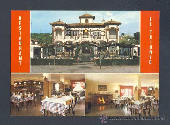 Postales: Postal de SANT ANTONI DE CALONGE (Girona): Restaurant El Triunfo: 3 vistes (Fot.Jaume Pahissa)