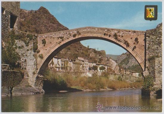 Postales: TARJETA POSTAL DE EL PALLARS GERRI DE LA SAL PUENTE ROMANO PIRINEU CATALAN LERIDA