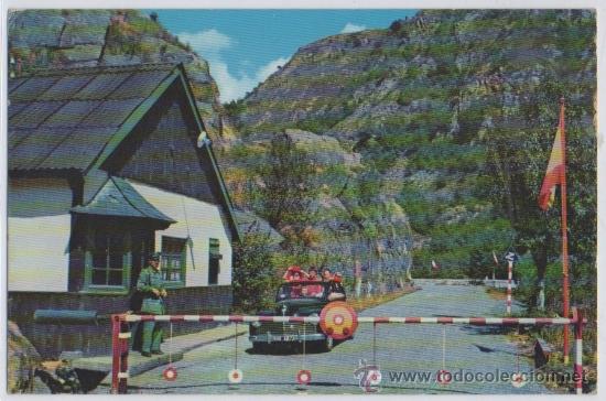 Postales: TARJETA POSTAL DE VALLE DE ARAN FRONTERA DEL PUENTE DEL REY PIRINEOS CENTRALES LERIDA