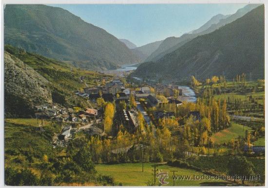 Postales: TARJETA POSTAL DE ALTO RIBAGORZANA PONT DE SUERT Y EMBALSE DE ESCALES AL FONDO PIRINEOS DE LERIDA