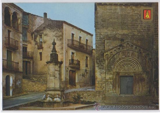 Postales: TARJETA POSTAL DE VALLBONA DE LES MONJES PLA&Ccedil;A MAYOR LERIDA