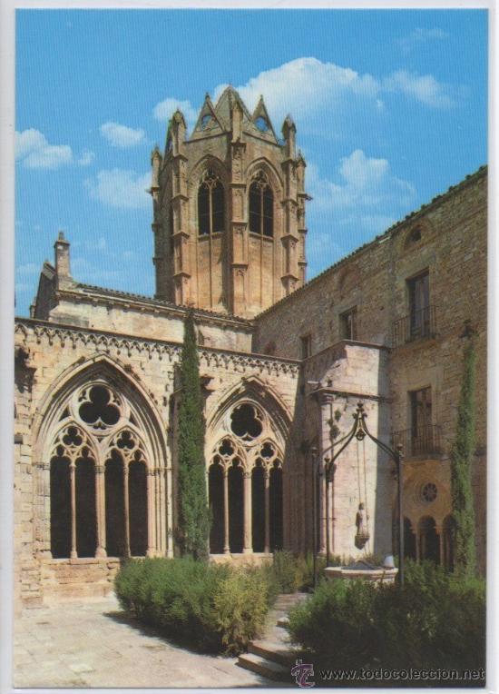 Postales: TARJETA POSTAL DE SANTA MARIA DE VALLBONA CLAUSTRE GOTIC I CAMPANAR (S. XIV) LERIDA