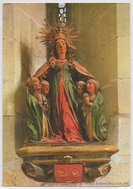 Postales: TARJETA POSTAL SANTA M&ordf; DE VALLBONA TERRACOTTA DE PERE JOHAN QUE PRESIDEIX LA SALA CAPITULAR LERIDA