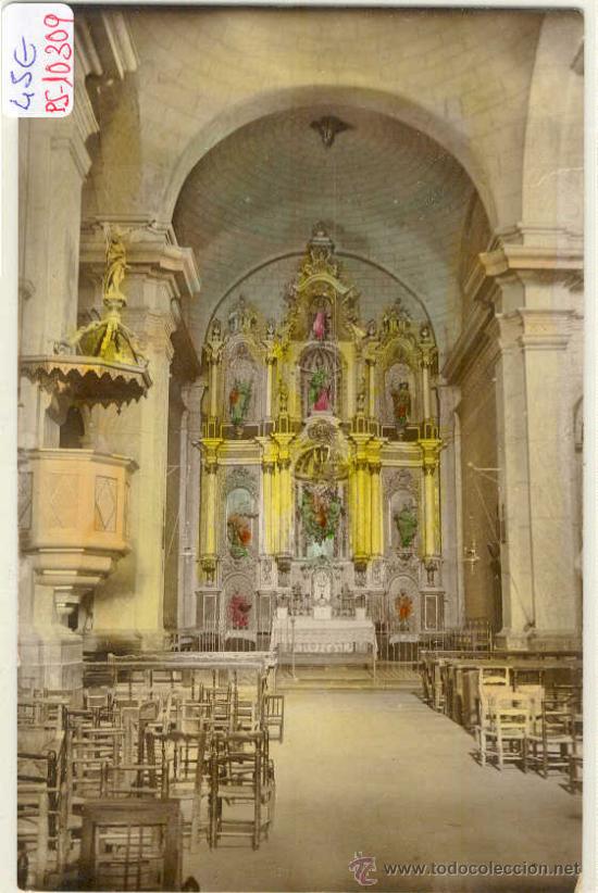 Postcards: (PS-10309)POSTAL FOTOGRAFICA DE LLARDECANS(LLEIDA)-INTERIOR DE LA IGLESIA