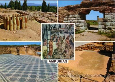Postkarten: N&ordm; 7055 POSTAL COSTA BRAVA AMPURIAS