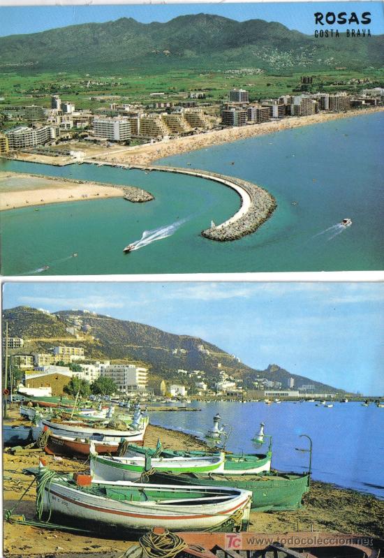 Postales: ROSAS, COSTA BRAVA, DOS POSTALES - Foto 1