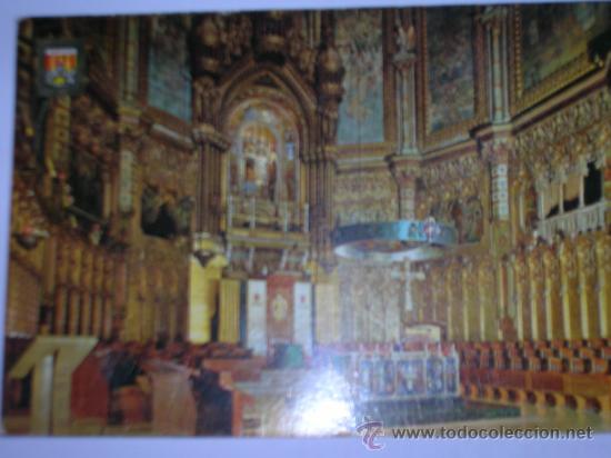 Postales: Antigua tarjeta postal, n&ordm; 67. Montserrat. Interior de la Basilica. A&ntilde;o 1967..