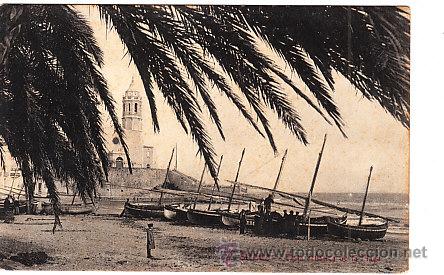 Postais: POSTAL DE SITJES  N&ordm; 21 VISTA ARTISTICA DE LA PLAYA