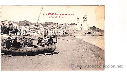 Postais: POSTAL DE SITJES  N&ordm; 10 UN PASEO AL MAR
