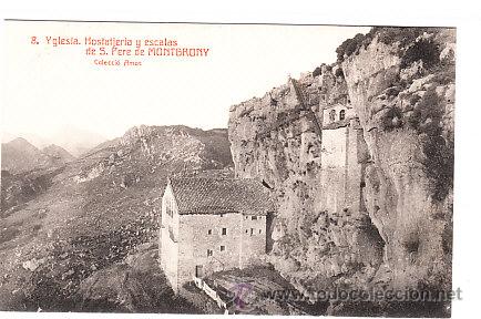 Postcards: POSTAL DE SAN PERE DE MONTGRONY N&ordm; 8 IGLESIA HOSTETGERIA Y ESCALAS   COL. AMOC
