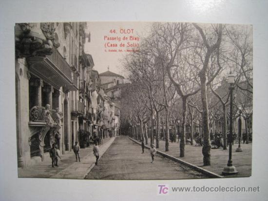 Postales: OLOT: PASSEIG DE BLAY (ROISIN) POSTAL - Foto 1