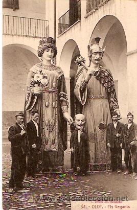 Postales: POSTAL OLOT ELS GEGANTS - Foto 1