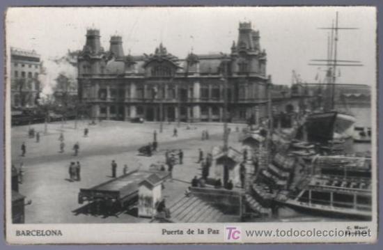 Cartoline: TARJETA POSTAL ANTIGUA DE BARCELONA.PUERTA DE LA PAZ.