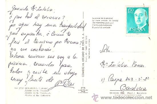 Postales: POSTAL DE SOLSONA  CIRCULADA - Foto 2