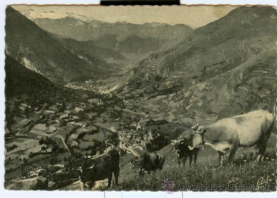 Postales: VALLE DE ARAN (LERIDA) - SALARD&Uacute;, PANORAMICA Y LA MALADETA AL FONDO