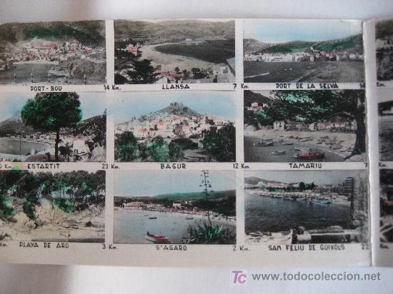Postais: Costa Brava. Postal-Guia. Postal doble . Comercial prat.