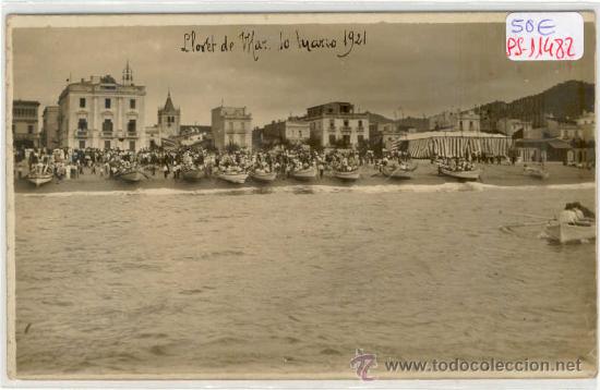 Postkarten: (PS-11482)POSTAL FOTOGRAFICA DE LLORET DE MAR-PLAYA 10 MARZO 1921