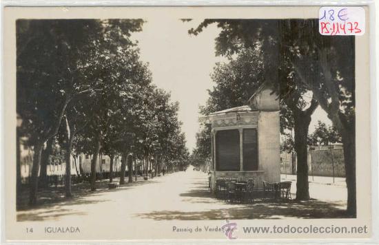 Postkarten: (PS-11473)POSTAL FOTOGRAFICA DE IGUALADA-PASSEIG DE VERDAGUER