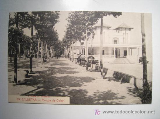 Postales: CALDETAS: PARQUE DE COLON (ROISIN 29) POSTAL - Foto 1