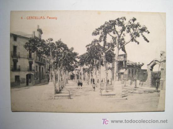 Postales: CENTELLAS: PASSEIG (THOMAS) POSTAL - Foto 1