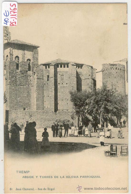 Postkarten: (PS-11765)POSTAL DE TREMP(LLEIDA)-ABSIDE Y TORRES DE LA IGLESIA PARROQUIAL