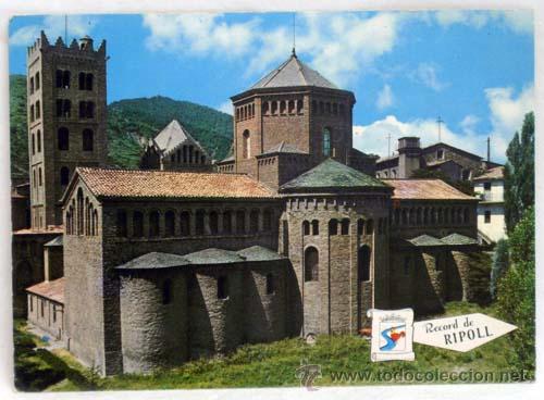 Postales: Postal Ripoll &aacute;bside monasterio 1963 - Foto 1