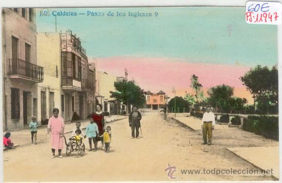 Postcards: (PS-11947)POSTAL FOTOGRAFICA COLOREADA DE CALDETAS-PASEO DE LOS INGLESES