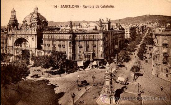 Postales: BARCELONA : Rambla de Catalu&ntilde;a - Foto 1