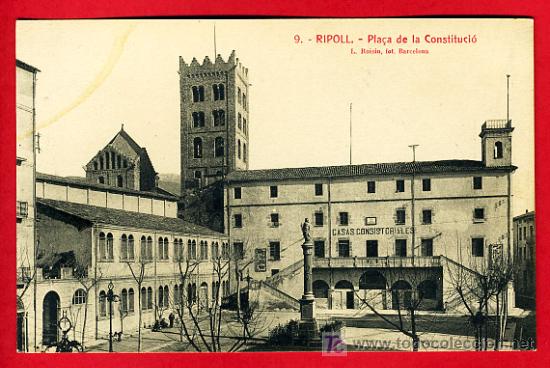 Postales: RIPOLL, GERONA, PLA&Ccedil;A DE LA CONSTITUCIO,   P29134 - Foto 1