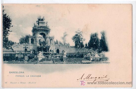 Cartoline: TARJETA POSTAL DE BARCELONA.PARQUE : LA CASCADA. 16 HAUSER Y MENET