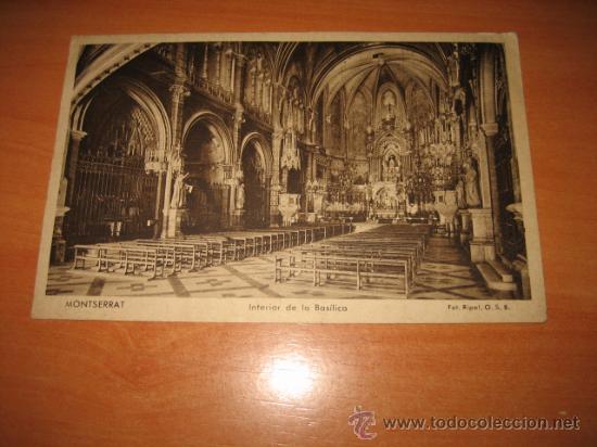 Postkarten: MONSERRAT-INTERIOR DE LA BASILICA   FOT.RIPOL   CIRCULADA