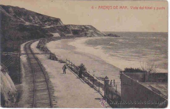 Postales: Arenys de Mar - 6 Vista del T&uacute;nel y Punta