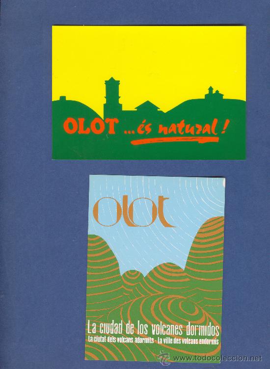 Postales: LOTE DE 2 POSTALES DE OLOT 1980S - Foto 1