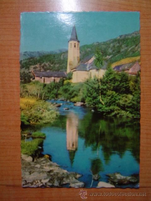 Postales: POSTAL   SANTUARIO  DE MONTGARRI PIRINEOS DE LERIDA REFLEJO EN EL RIO PALLARESA SIN CIRCULAR