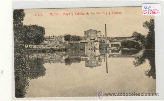Postcards: (PS-12662)POSTAL DE MANLLEU-PLAYA Y FABRICA DE LOS SRS.P.Y J.COMAS