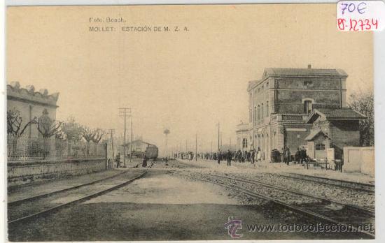 Postcards: (PS-12734)POSTAL DE MOLLET-ESTACION DE FERROCARRIL M.Z.A.
